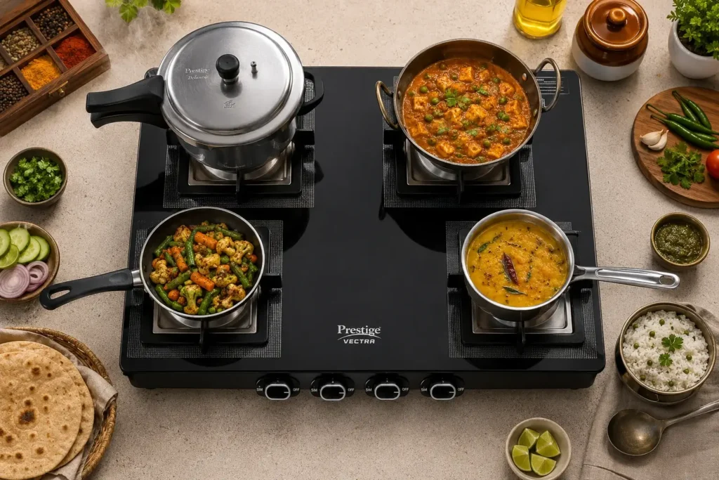 5 Vibrant Indian kitchen cooking scene