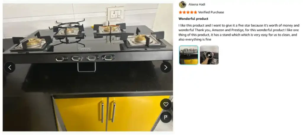 Reviews Prestige 4 Burner Gas Stove Auto Ignition